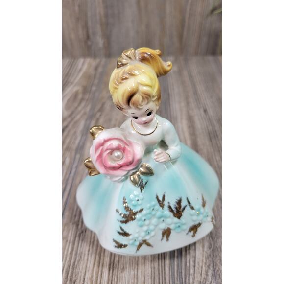 Vintage Josef June Birthday Girl Figurine with Music Box - Picture 3 of 5